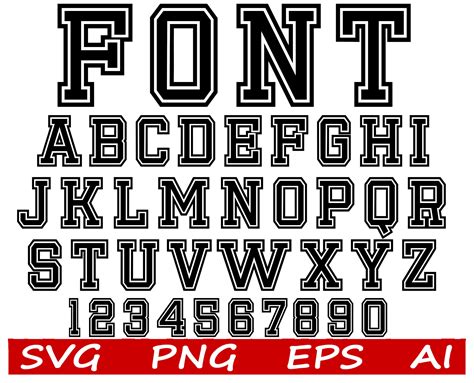 Varsity Font Svg College Font Svg Sport Font Svg Baseball Font Svg ...