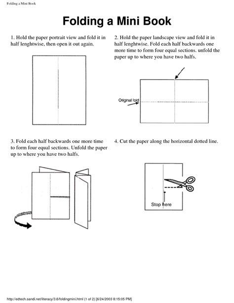 Foldables Templates | Folding a Mini Book Folding a Mini Book Hold ...