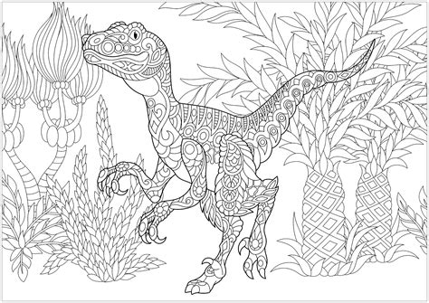 Dino Velociraptor Coloring Page Dinosaur Coloring Pages Dinosaur | Porn ...