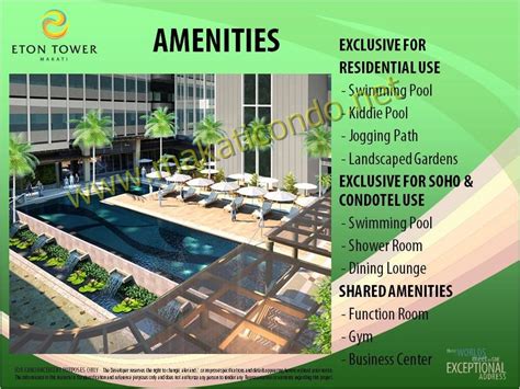 Eton Tower Makati: Amenities and Features