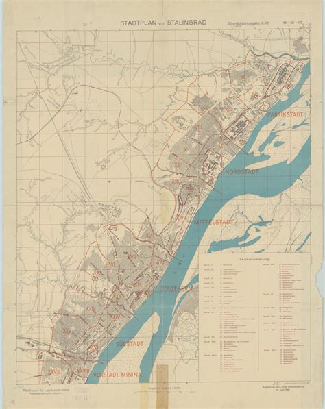 German map of Stalingrad (1942) : r/MapPorn