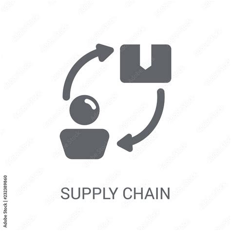 Supply chain icon. Trendy Supply chain logo concept on white background ...