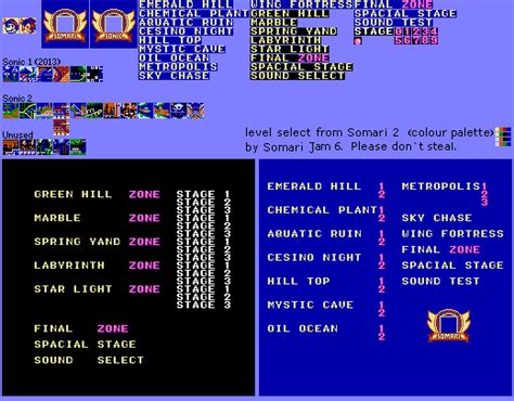 Custom / Edited - Sonic the Hedgehog Customs - Sonic 2 Level Select ...