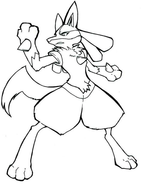 Lucario coloring pages