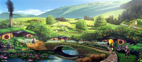 The Shire, Debjit Dutta on ArtStation at https://www.artstation.com ...