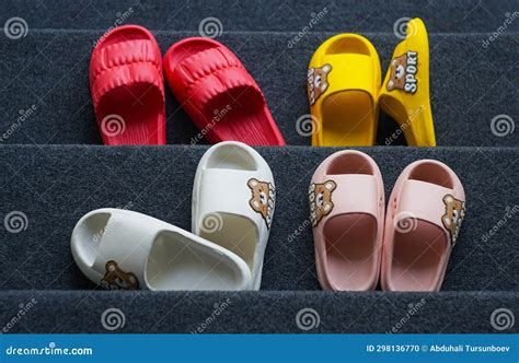 Various Types of Rubber Shoes Stock Photo - Image of summer, indoors ...