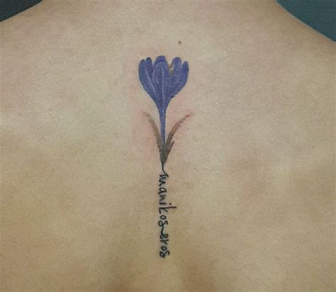 Flower Tattoo Crocus | Tattoos, Flower tattoo, Flower bouquet tattoo