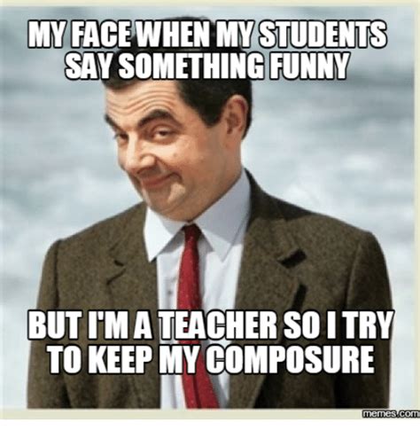 Teacher Meme - Trying Not to Laugh | Faculty Loungers Gifts for Teachers