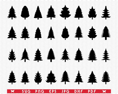 Christmas Tree Svg Silhouette | The Cake Boutique