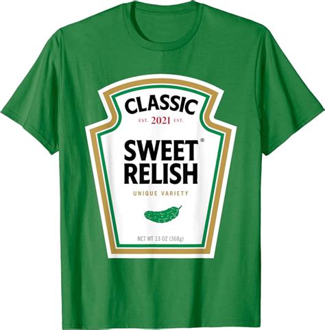 Sweet Relish DIY Halloween Costume Condiment Green Pickle Shirt