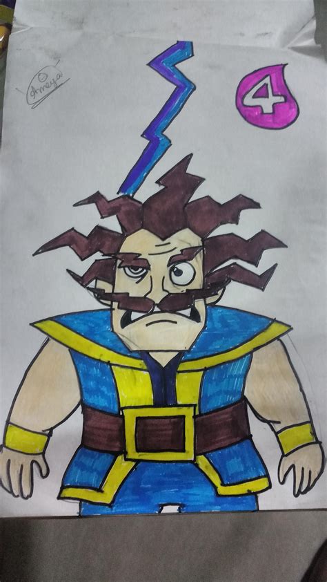 Guys my self made art of electro wizard ? How is it ? Pls reply : r ...