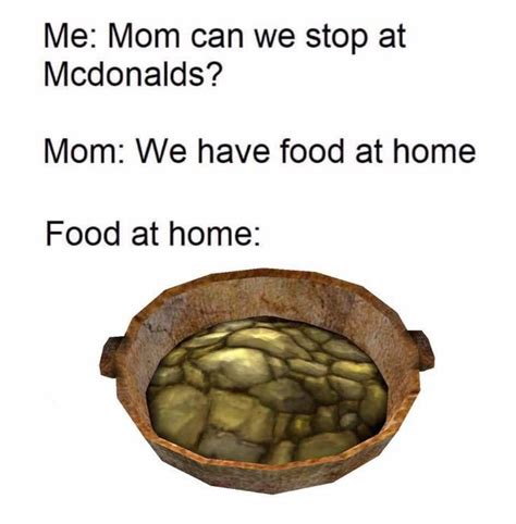 We Have Food At Home Meme Template