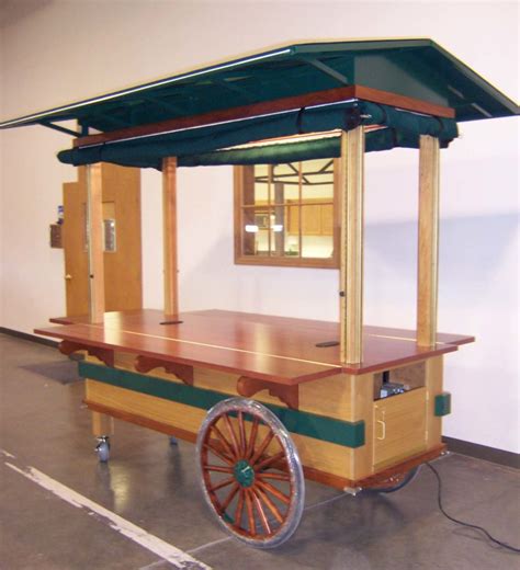 Custom outdoor retail push cart for vending concessions | Merchandising ...