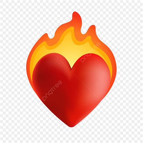 Herz In Flammen Emoji, Herz Brennt, Herz In Flammen Emoji Png, Herz In ...