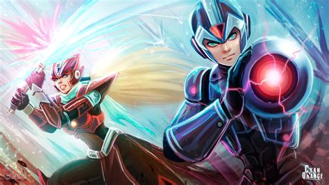 Megaman & Zero - Fanart & Wallpaper, Cyan Orange on ArtStation at https ...