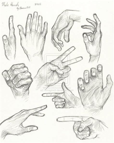 Male Hand Anatomy by ~0ImagInc0 on deviantART | How to draw hands, Guy ...