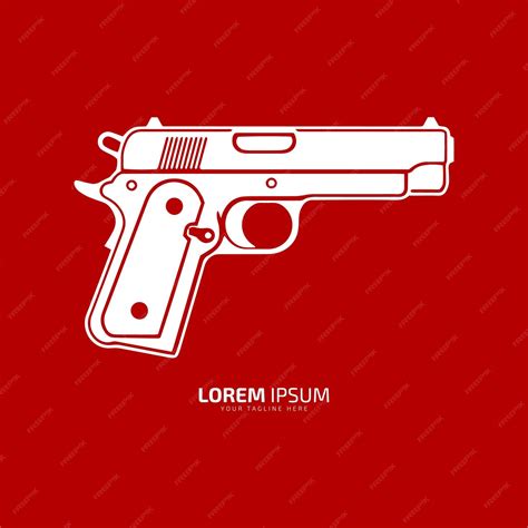 Premium Vector | Minimal and abstract logo of gun vector pistol icon ...