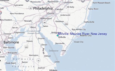 Millville, Maurice River, New Jersey Tide Station Location Guide