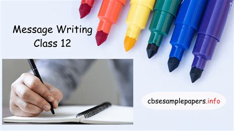 Message Writing Class 12 Format, Examples, Topics, Exercises - CBSE ...