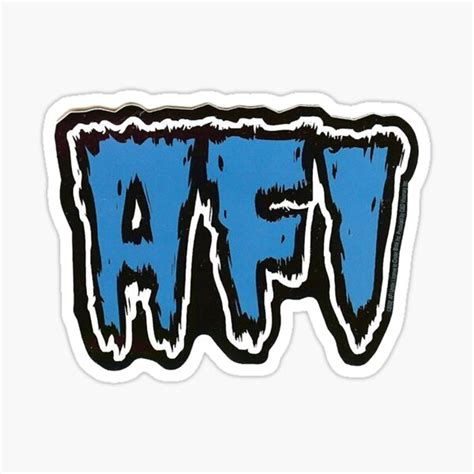 "Blue AFI logo band" Sticker for Sale by SAPRINOSAPURO | Redbubble