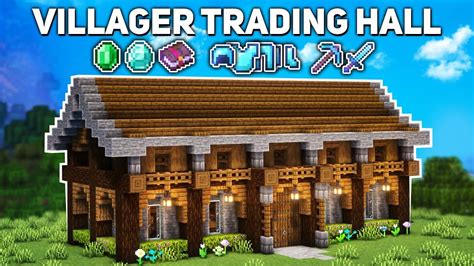 Minecraft: Villager Trading Hall Tutorial (how to build) in 2023 ...