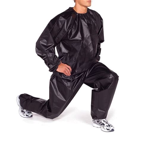 Buy 100% PVC Unisex Fitness Loss Weight Sweat Sauna Suit Yoga Stretch ...