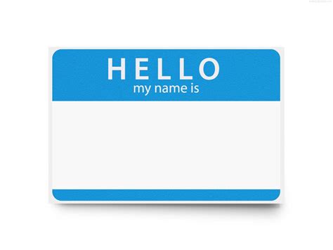 Hello my name is, PSD template - PSDgraphics