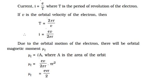 The magnetic dipole moment of a revolving electron