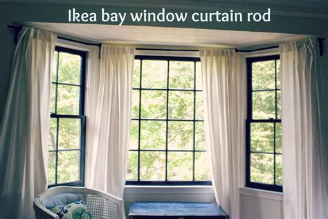 Between Blue and Yellow: Bay window curtain rod