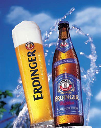 Erdinger Non-Alcoholic Malt Beer, 11.2 fl oz (24 Glass Bottles ...