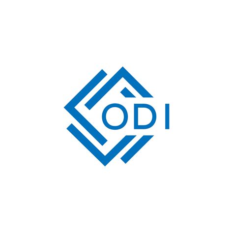 ODI letter logo design on white background. ODI creative circle letter ...