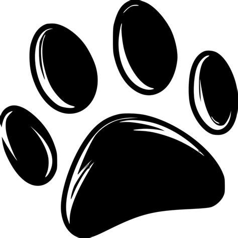 Paw - Black and White Isolated Icon - Vector illustration 24164646 ...