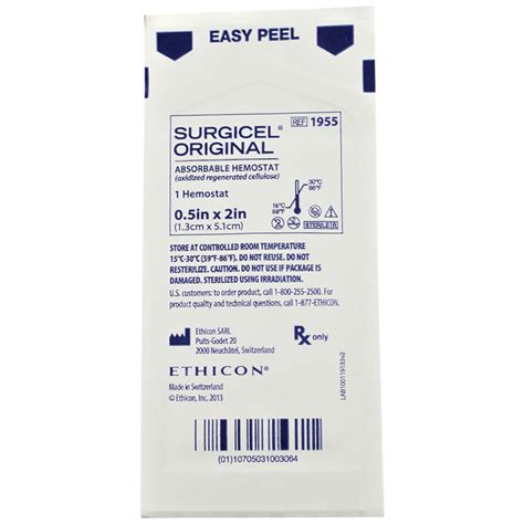 SURGICEL Hemostat 0.5x2 inch – Effective Hemorrhage Control