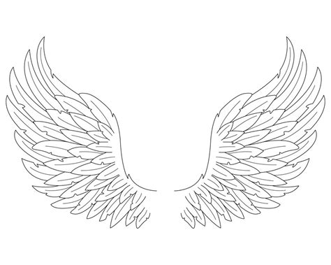 Easy Angel Wings Drawing at GetDrawings | Free download