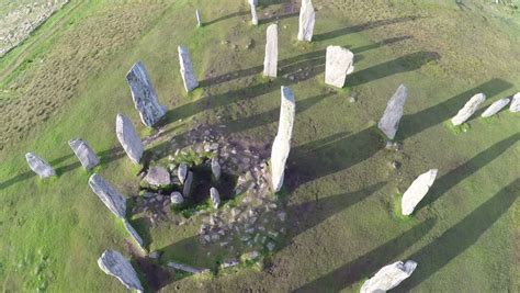 Aerial View Of The Callanish Standing Stones, Callanish, Isle Of Lewis ...