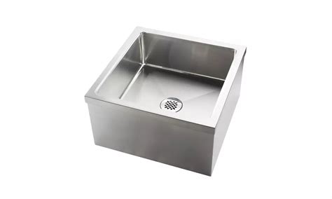 AmGood Stainless Steel Floor Mop Sink. 24 in. x 24 in. x 13 in. Sink