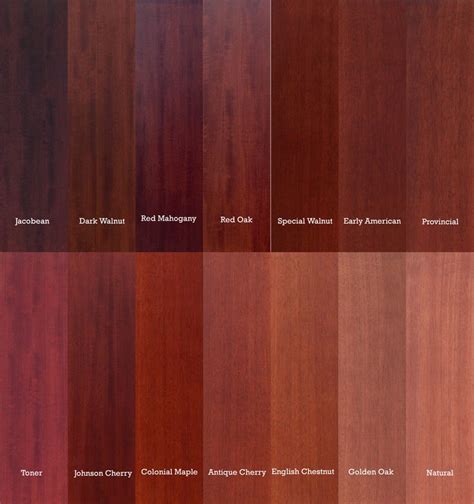 the different shades of wood are shown in this image, including red and ...