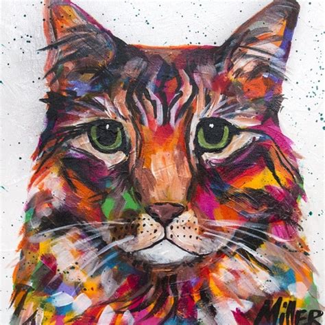 Colorful Tabby Cat Paint By Numbers - Numeral Paint Kit