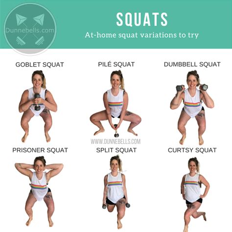 6 Squat types & Weight Loss Exercises to Try at Home — DUNNEBELLS