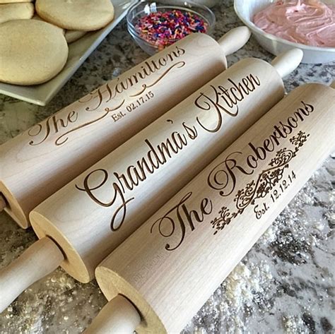 Personalized Engraved Wooden Rolling Pin – Etched Impressions Custom ...