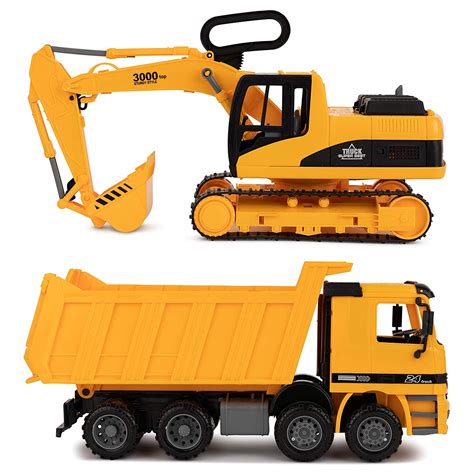 Toy To Enjoy Excavator & Dump Truck Toy for Kids (Set of 2) – Moveable ...