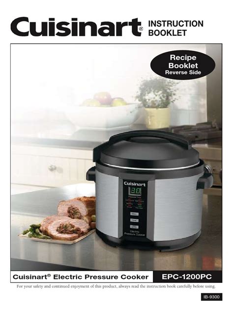 Cuisinart EPC-1200PC - Electronic Pressure Cooker Manual | Pressure ...