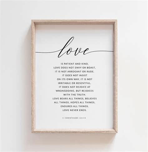 1 Corinthians 13 4 8 Esv Love Bible Verse Wall Art | Free Nude Porn Photos