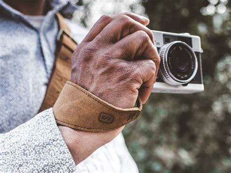 Leather Camera Wrist Strap By Scaramanga