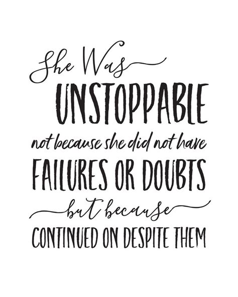 She Was Unstoppable Printable Office Wall Art Inspirational | Etsy ...