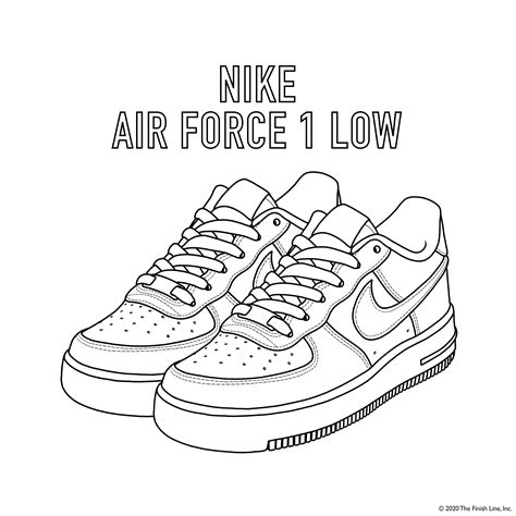 Nike Af Shoes Colouring Pages Sketch Coloring Page | The Best Porn Website