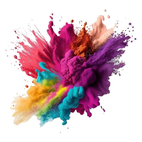 Indian Festival Holi Color Splash Smoke Transparent, Holi Color Splash ...