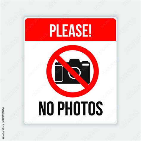 Please, No Photos. No photo camera vector sign. Eps 10 vector ...