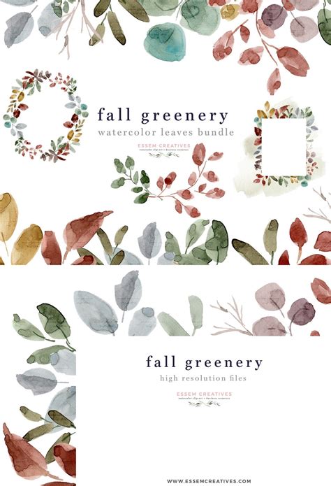 Watercolor Fall Leaves Clipart, Fall Clipart, Autumn Leaf, Thanksgiving ...