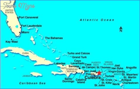 Puerto Rico Map Beaches - ToursMaps.com